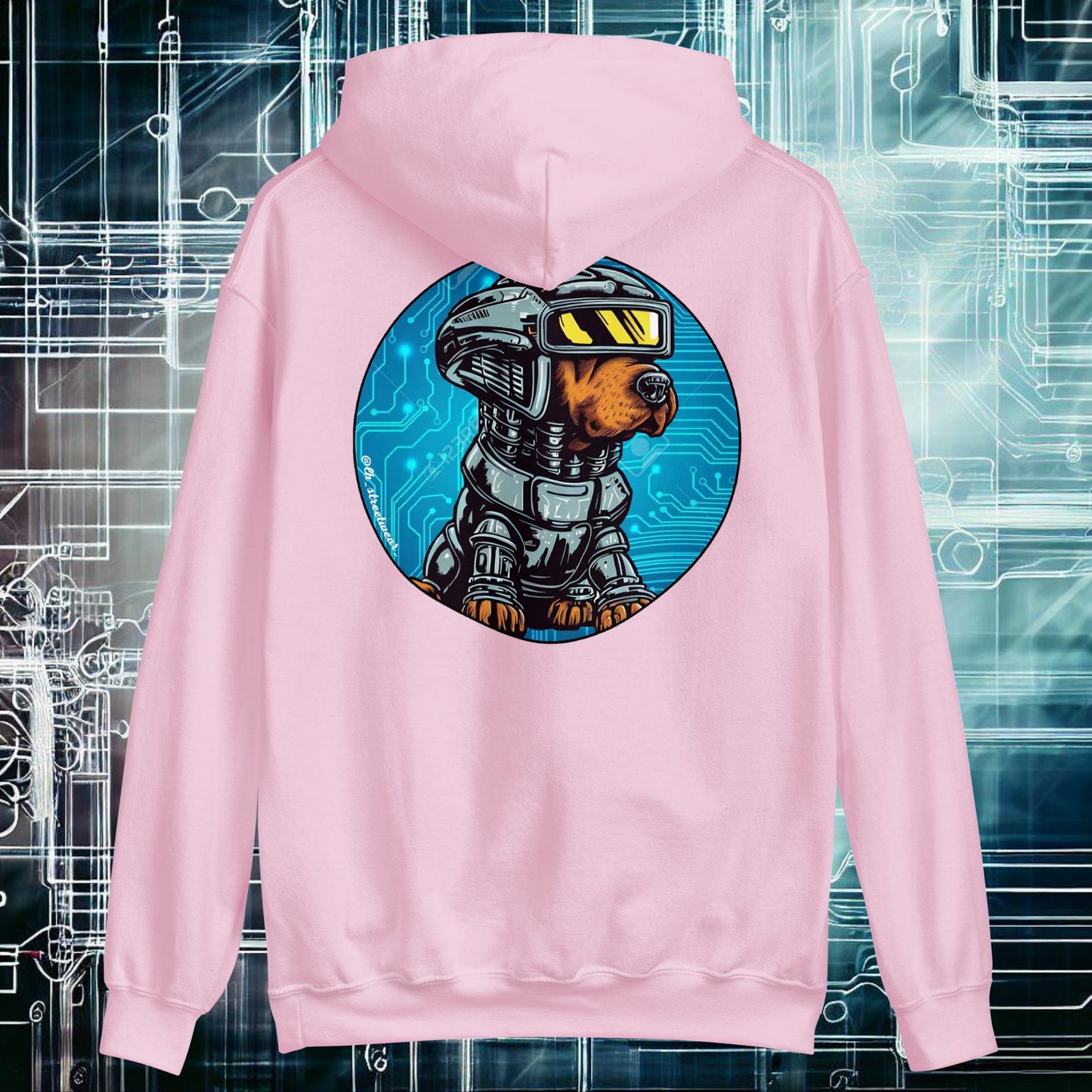 RoboDog - Sudadera con capucha unisex, imagen trasera