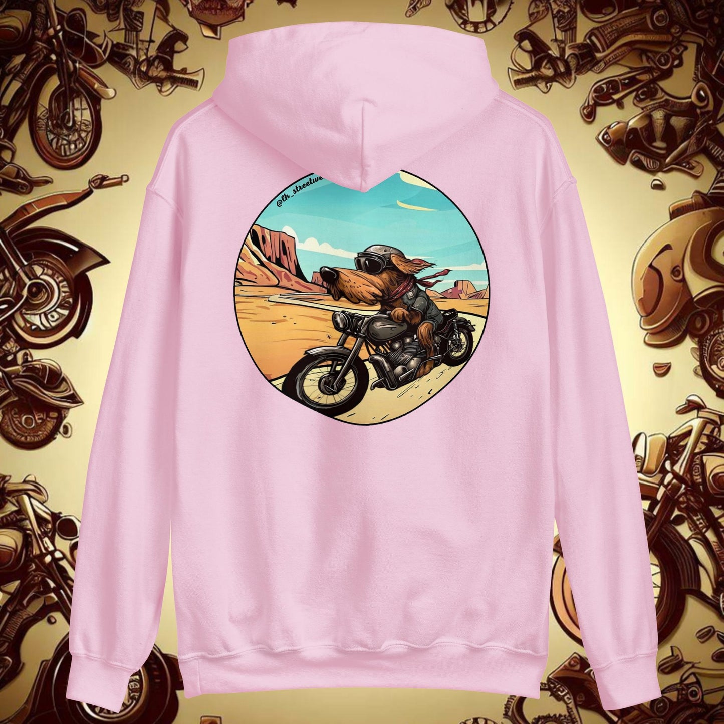 Biker Dog - Unisex Heavy Blend Hoodie, rear image