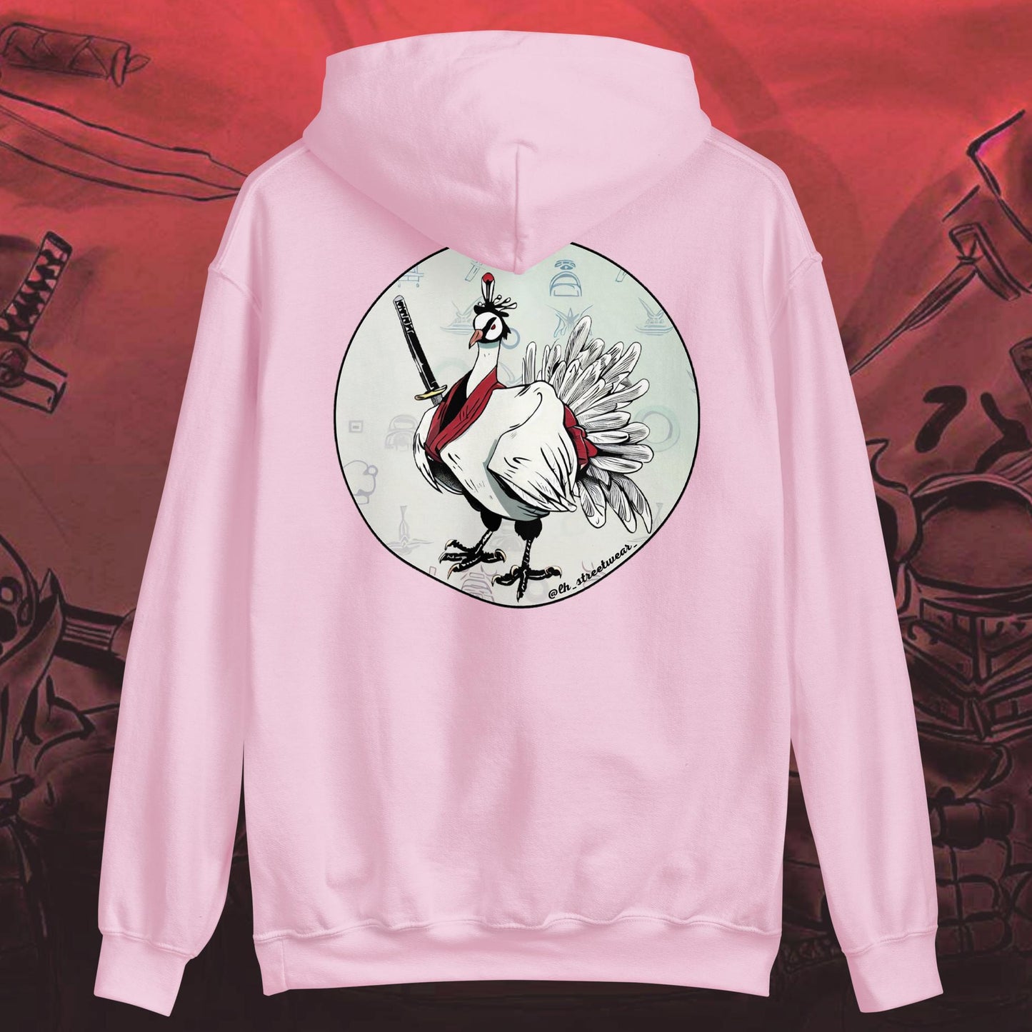 Samurai Turkey - Unisex Heavy Blend Hoodie, rear image