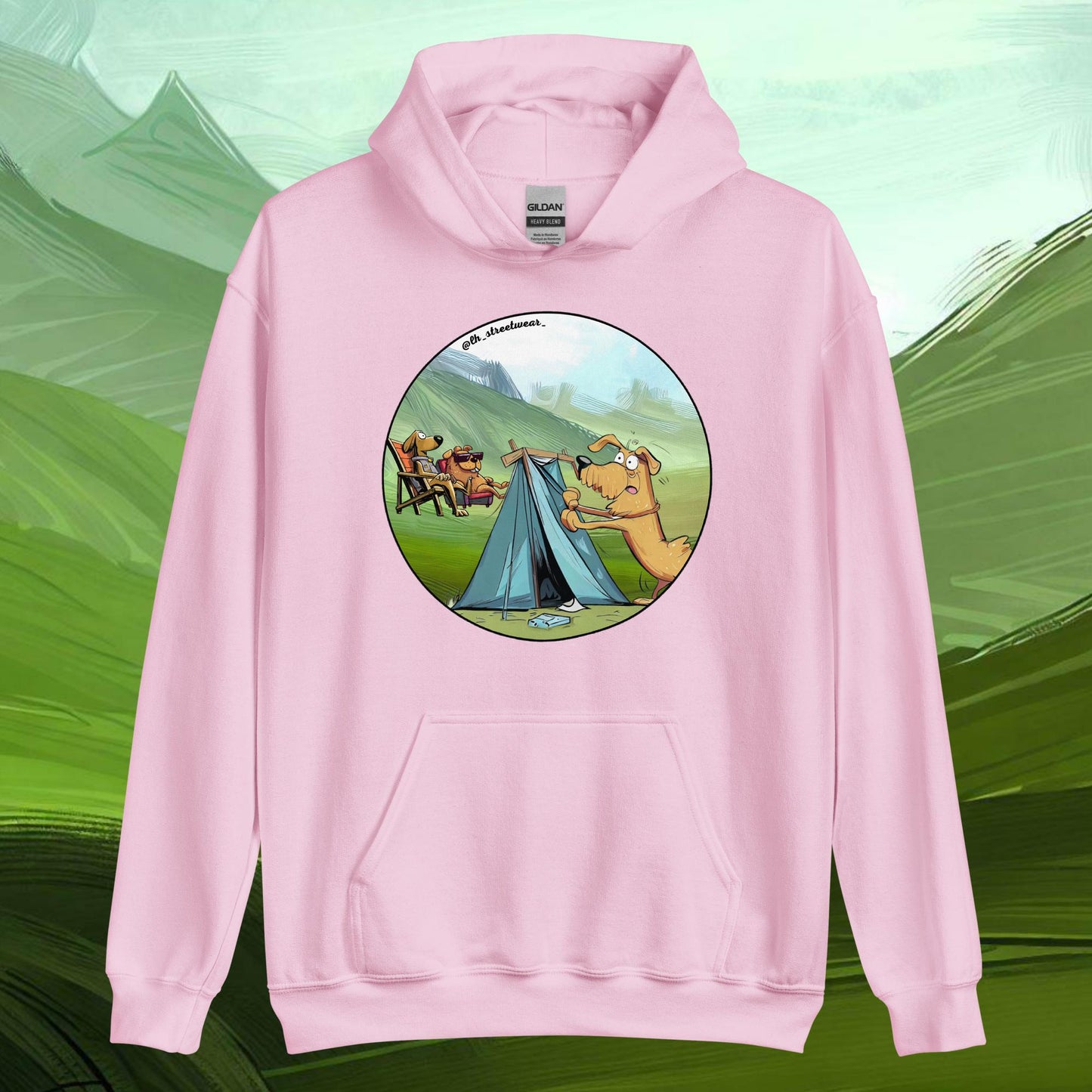 Camping Dog - Unisex Heavy Blend Hoodie, front image