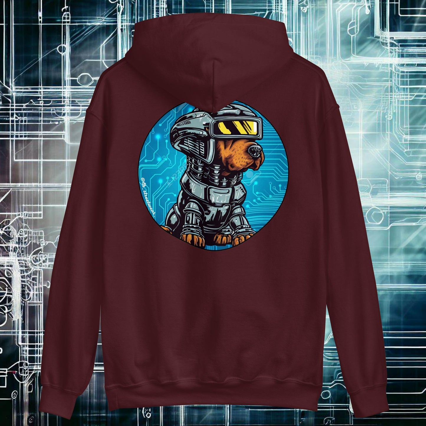 RoboDog - Sudadera con capucha unisex, imagen trasera