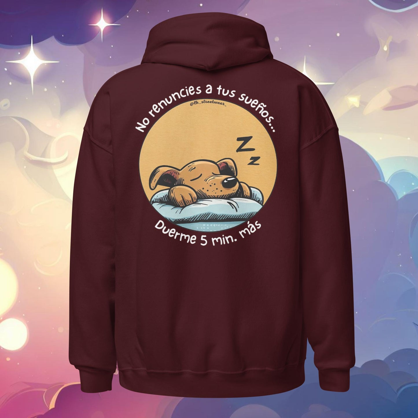 No renuncies a tus sueños - Sudadera con capucha unisex, imagen trasera