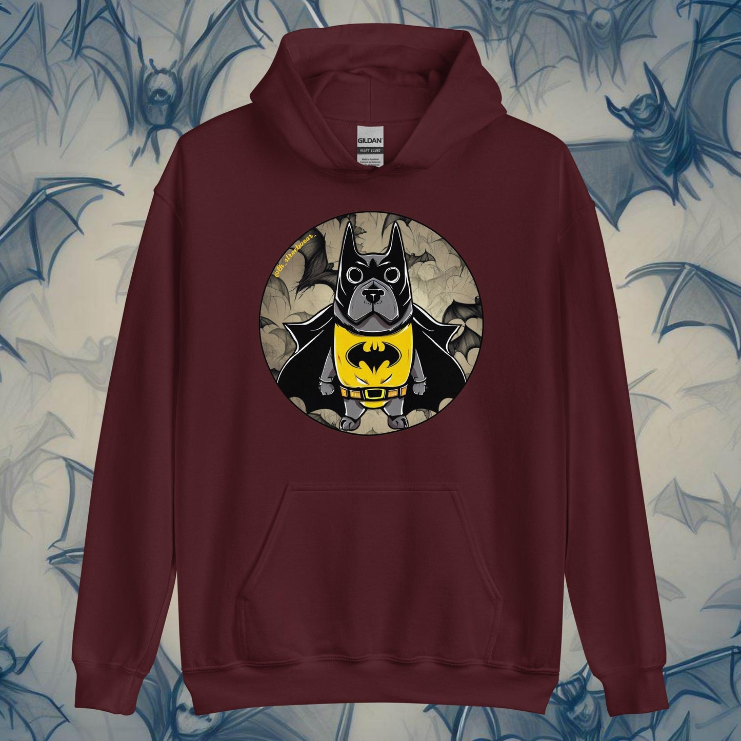 BatDog - Sudadera con capucha unisex, imagen delantera