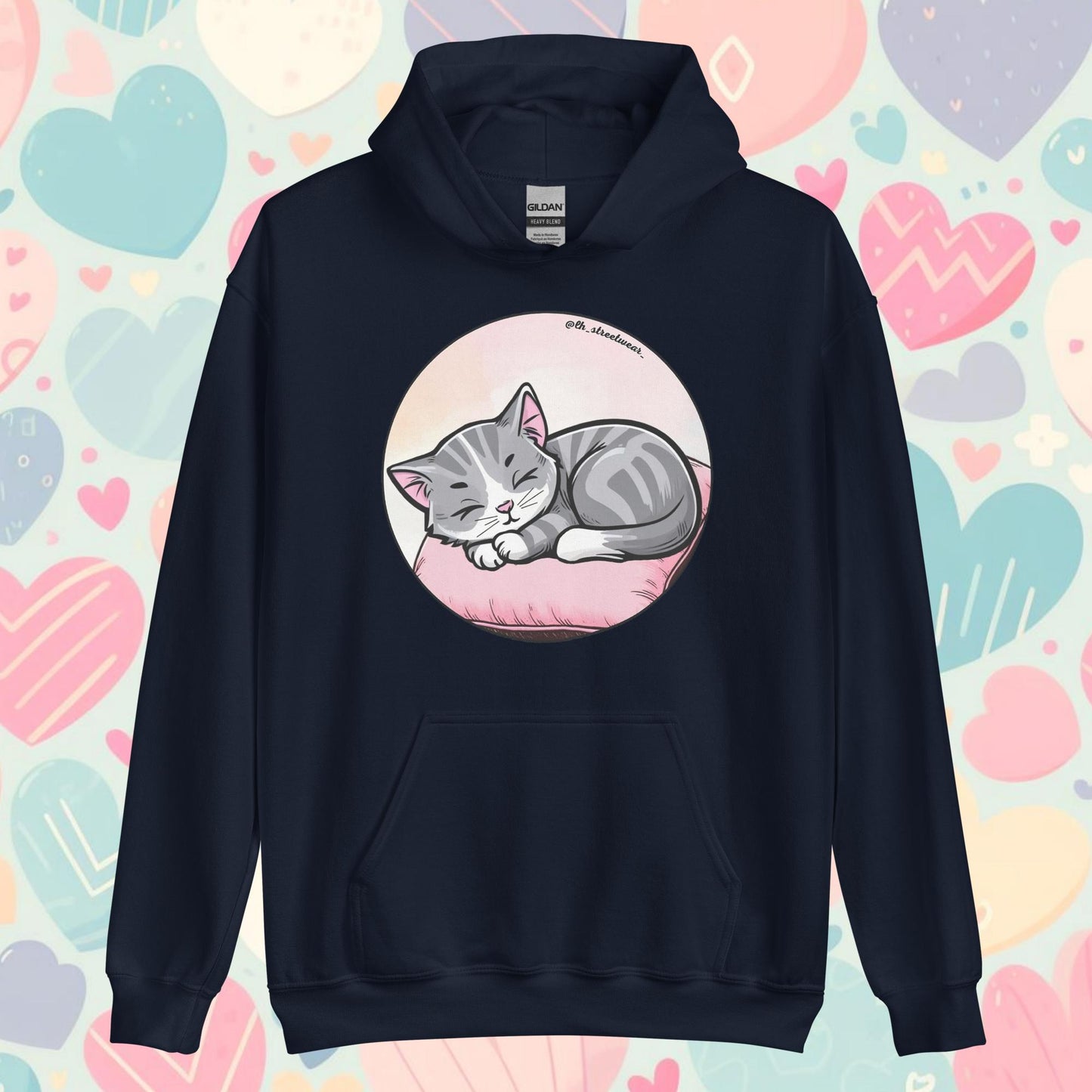 Gatito Durmiente - Sudadera con capucha unisex, imagen delantera