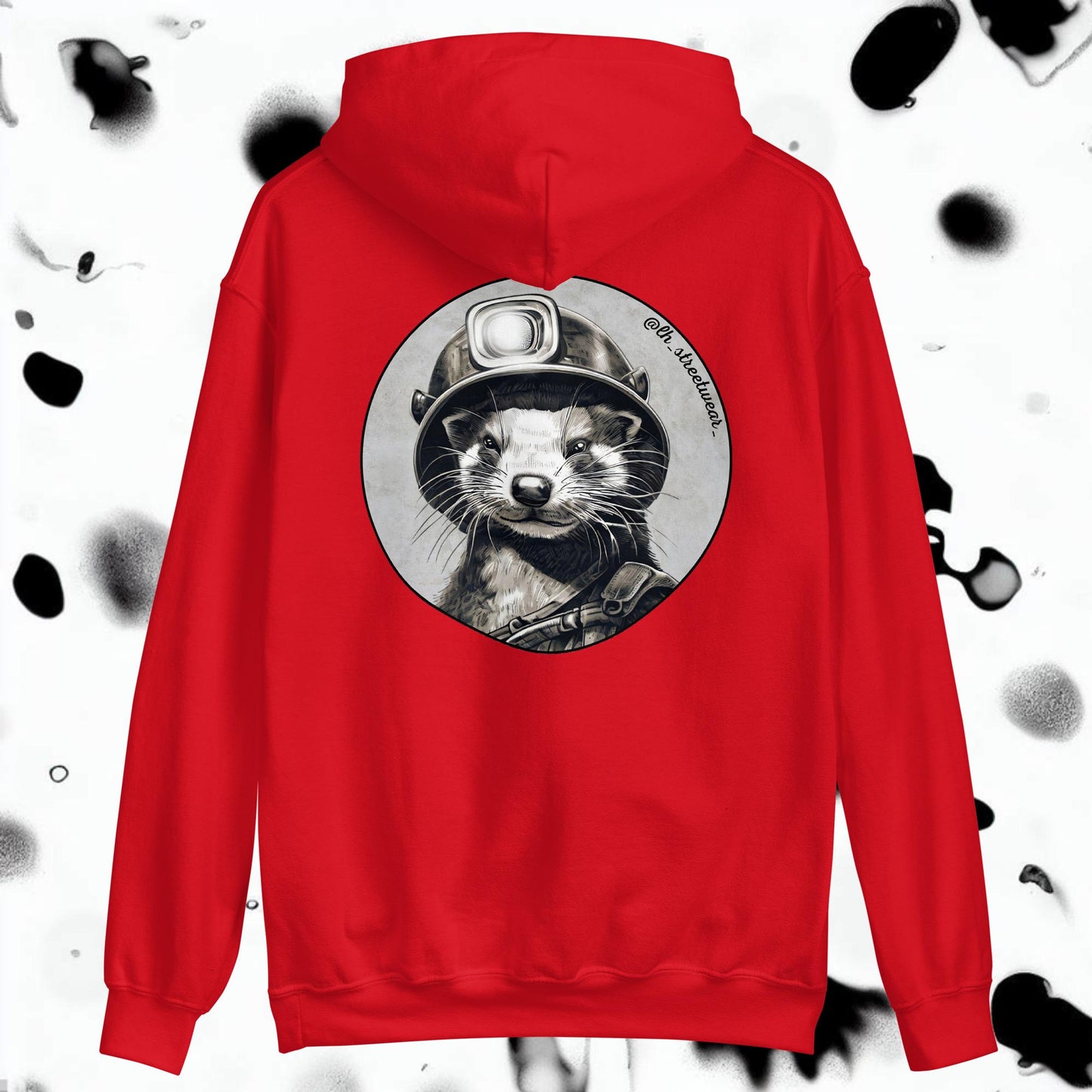 Mining Ferret - Unisex Heavy Blend Hoodie, rear image