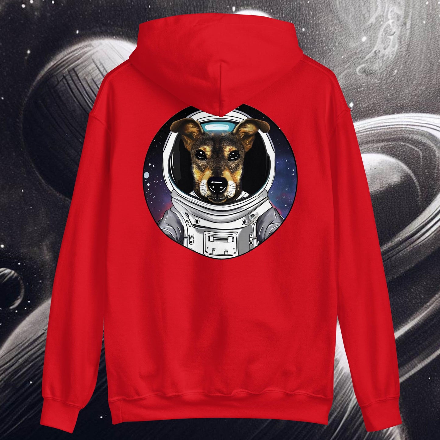 PerriAstronauta - Sudadera con capucha unisex, imagen trasera