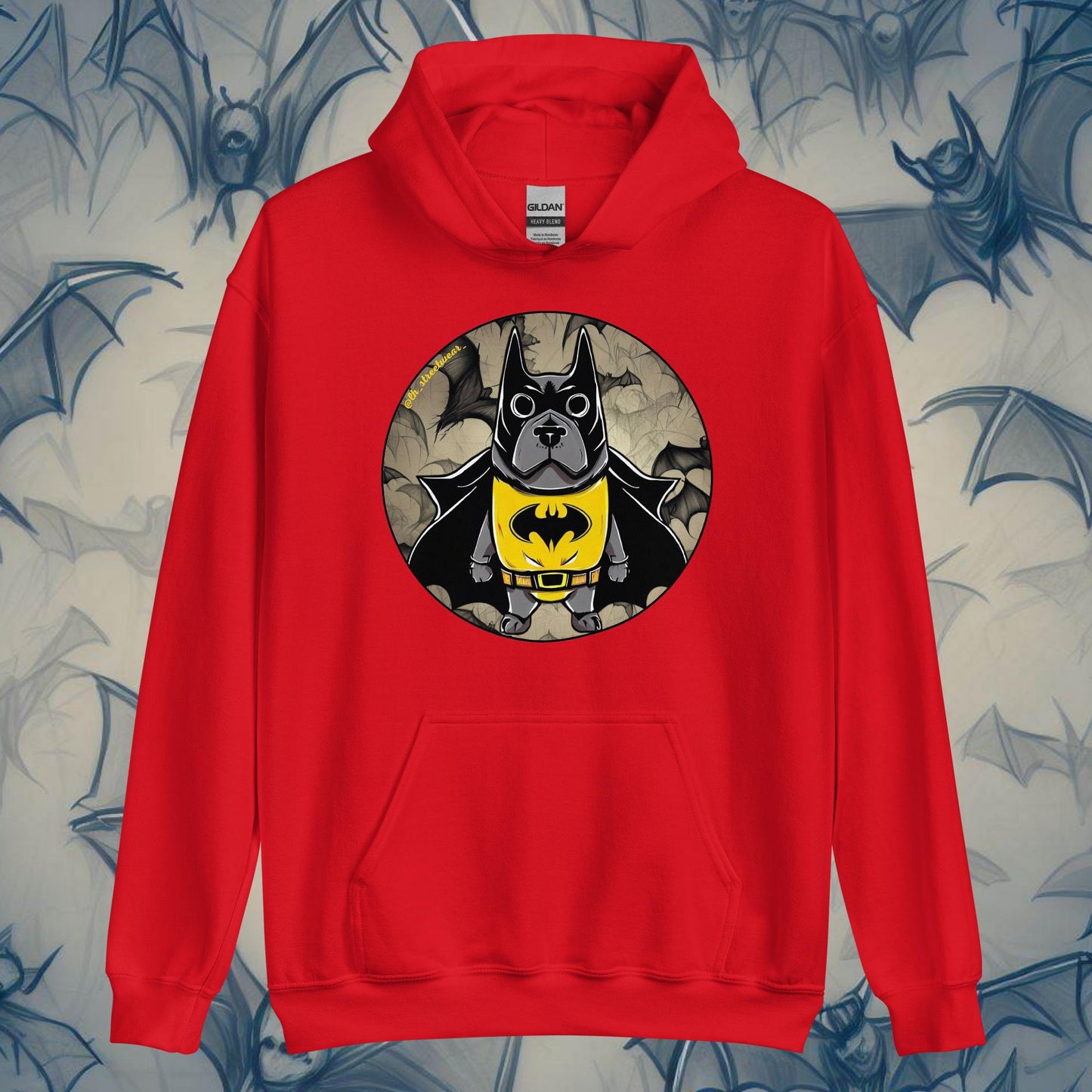 BatDog - Sudadera con capucha unisex, imagen delantera