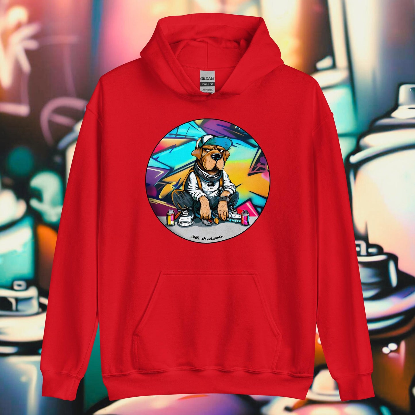 Graffiti Dog - Unisex Heavy Blend Hoodie, front image