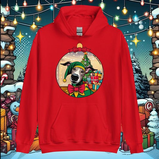 Navidad - Sudadera con capucha unisex, imagen delantera - Galgo