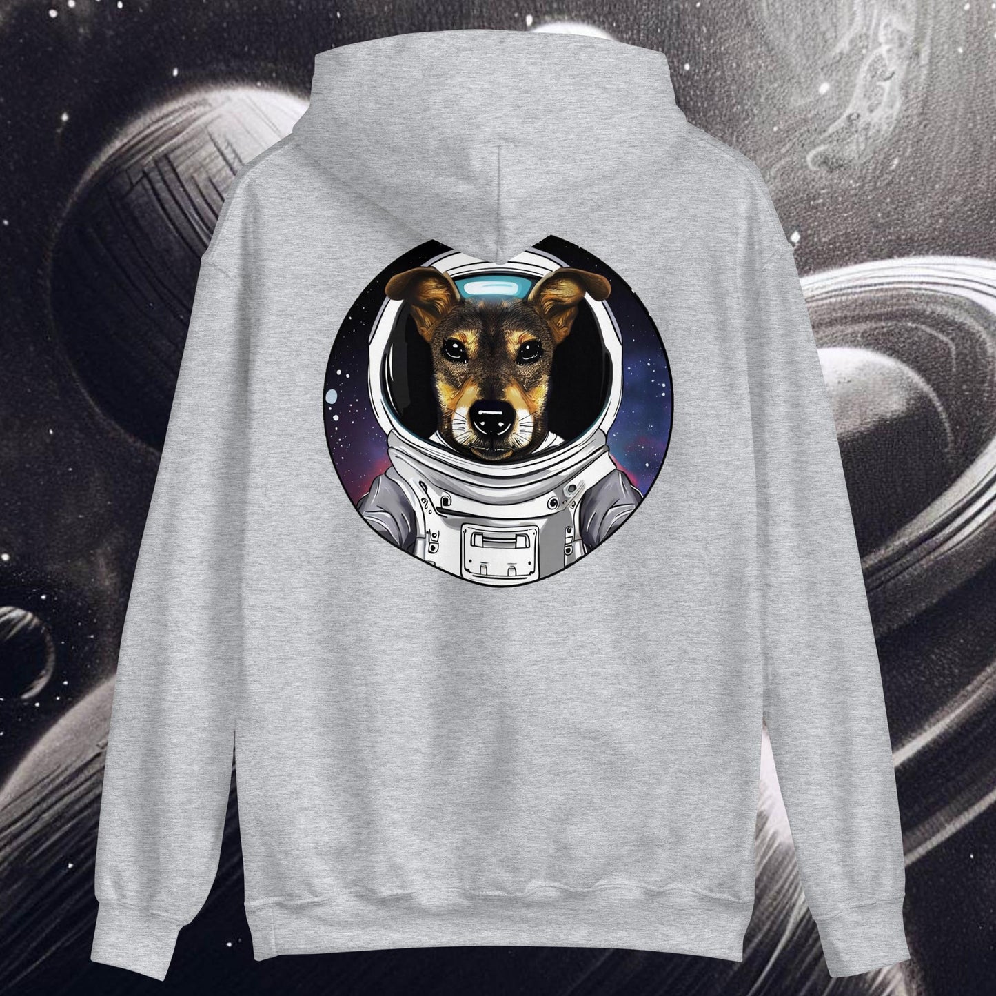 Astronaut Dog - Unisex heavy Blend Hoodie, rear image