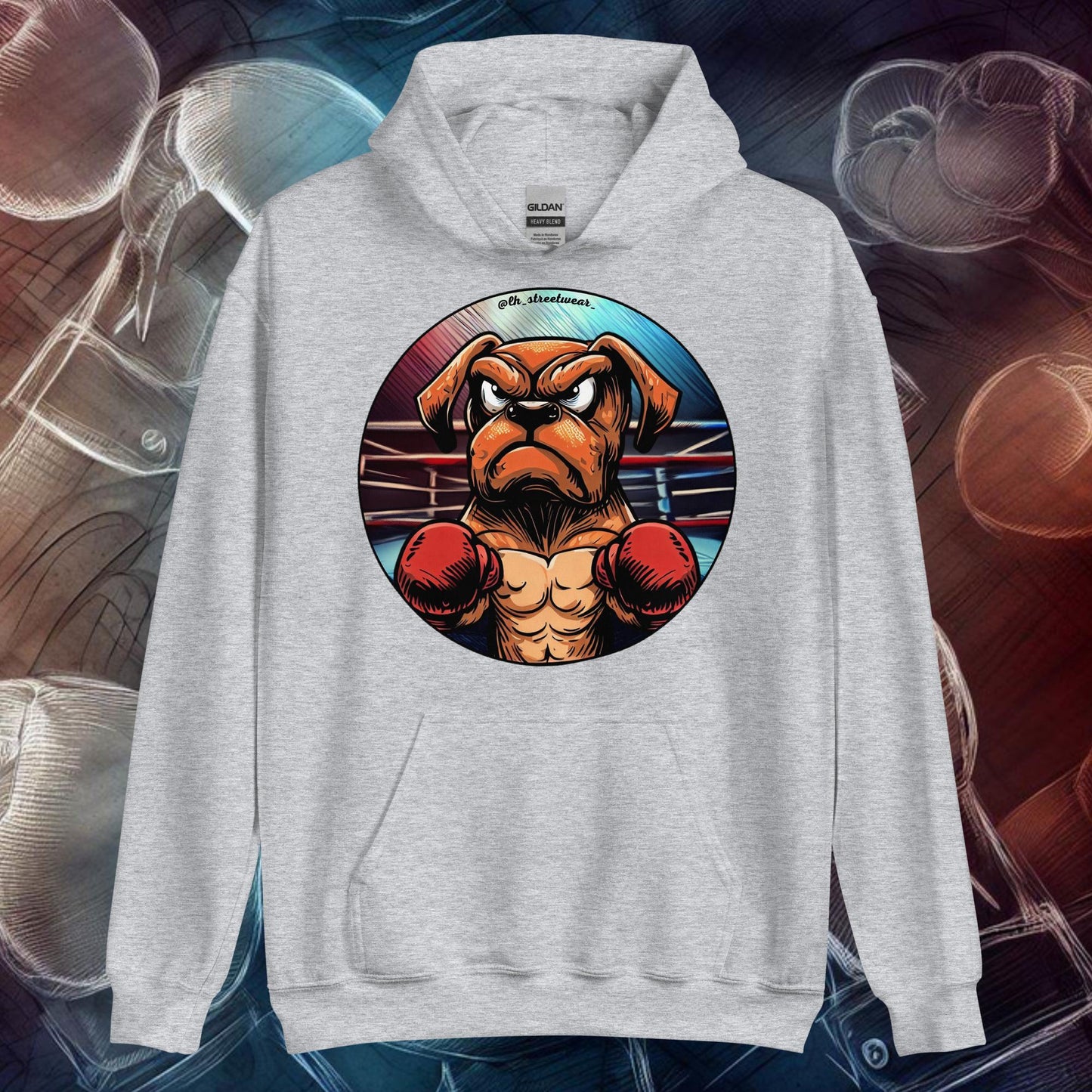 Doggy Boxer - Unisex Heavy Blend Hoodie, front image