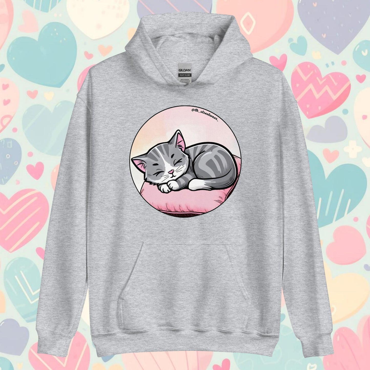 Gatito Durmiente - Sudadera con capucha unisex, imagen delantera