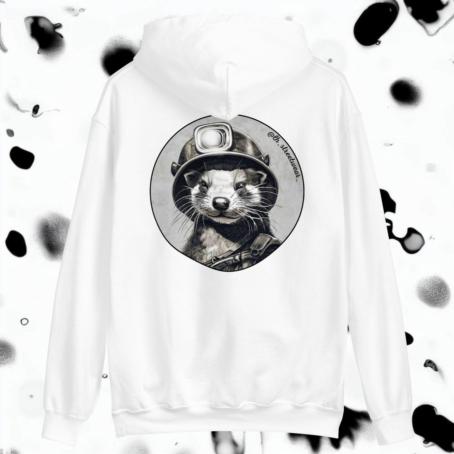 Mining Ferret - Unisex Heavy Blend Hoodie, rear image