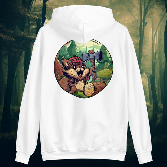 Wood Squirrel - Unisex Heavy Blend Hoodie, rear image