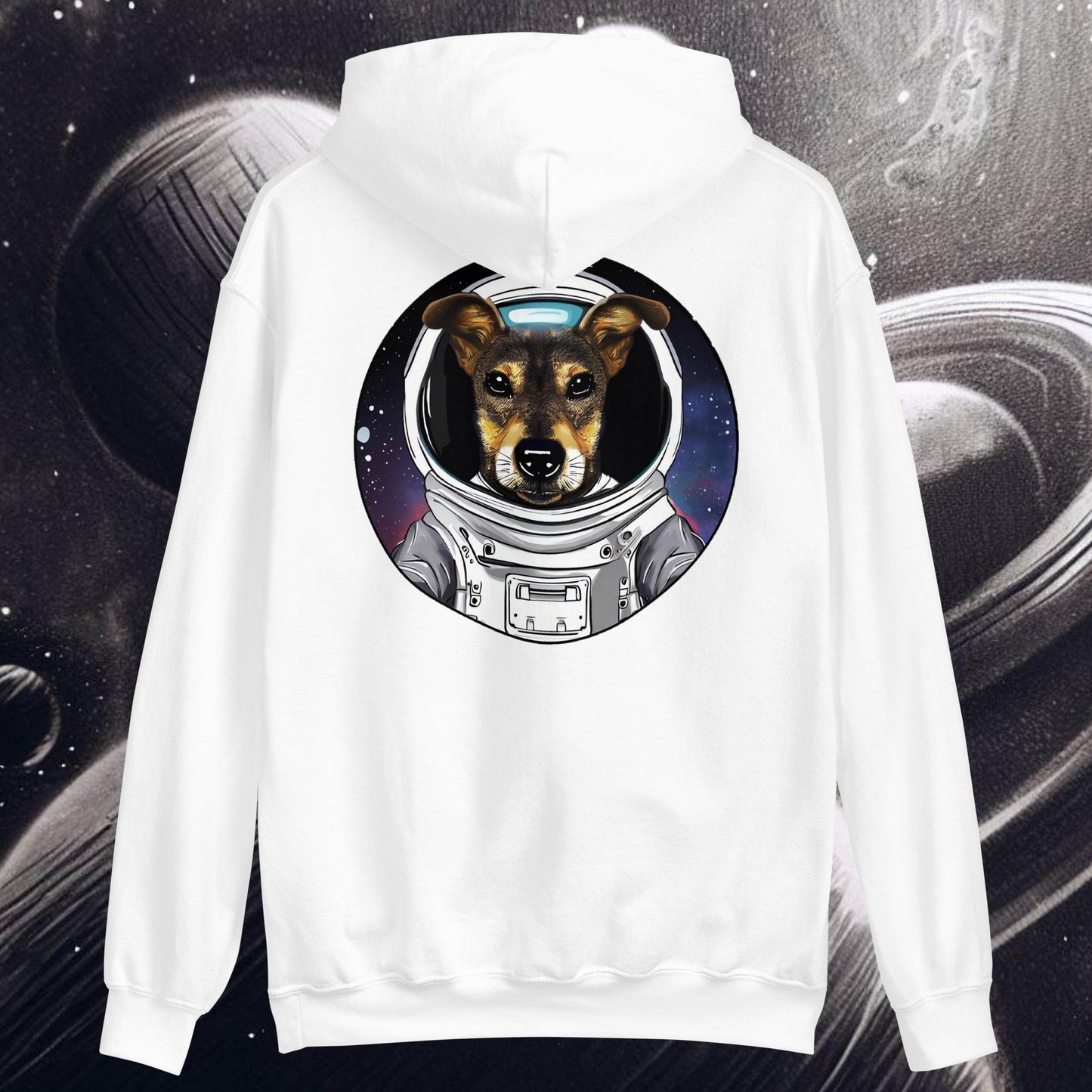 PerriAstronauta - Sudadera con capucha unisex, imagen trasera