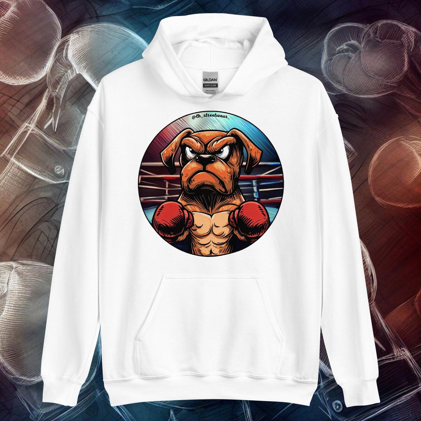 Doggy Boxer - Unisex Heavy Blend Hoodie, front image