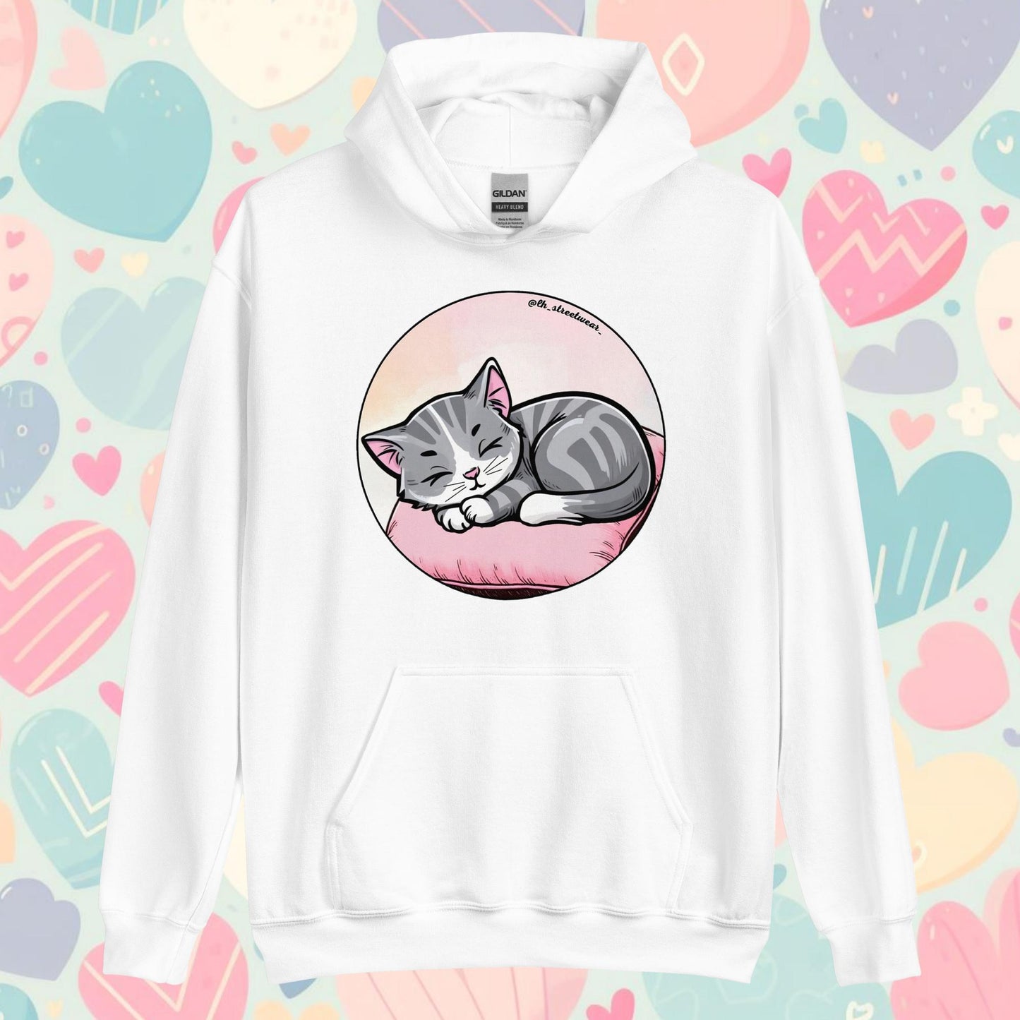 Gatito Durmiente - Sudadera con capucha unisex, imagen delantera