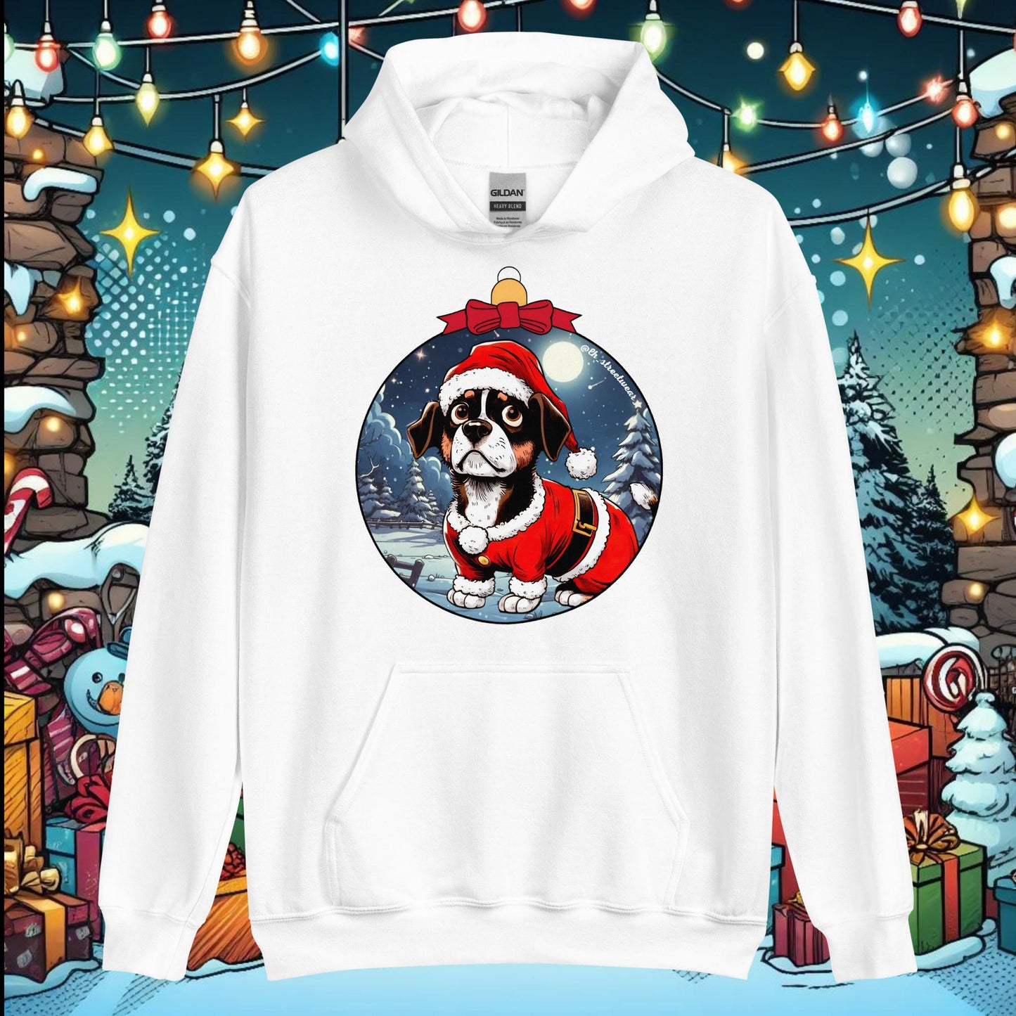 Christmas - Unisex Heavy Blend Hoodie, front image - Toby