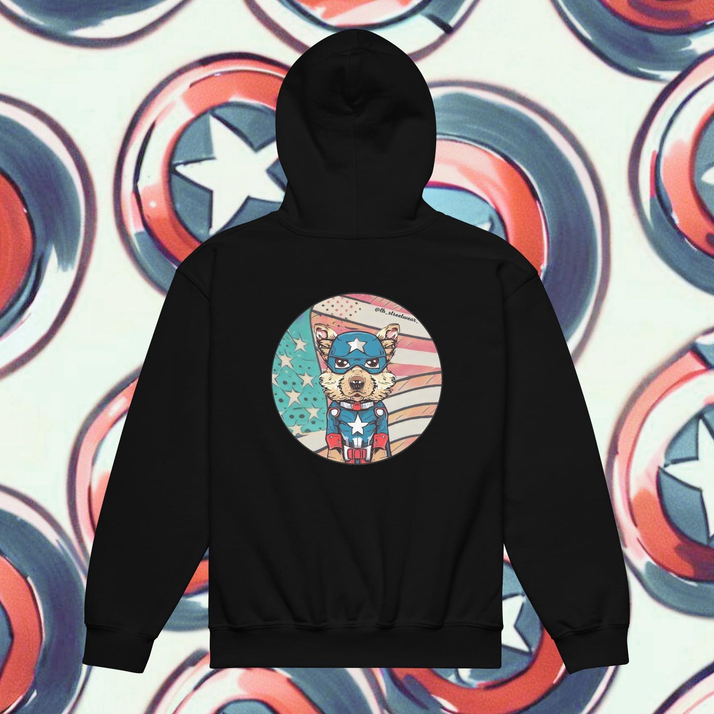 Capt Dog - Unisex Heavy Blend Hoodie, rear image