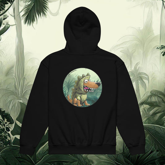 Jurassic Can - Unisex Youth Heavy Blend Hoodie, rear image