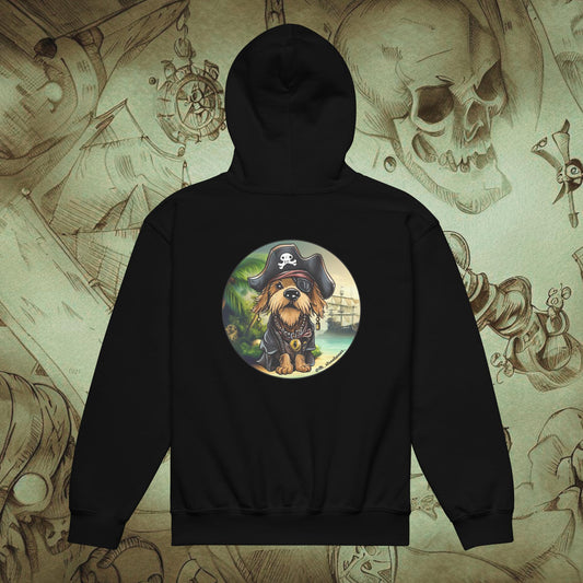 PirateDog - Unisex Youth Heavy Blend Hoodie, rear image