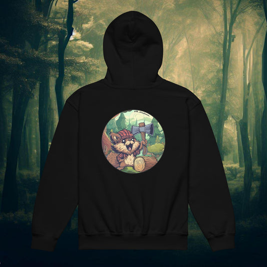 Wood Squirrel - Unisex Heavy Blend Hoodie, rear image