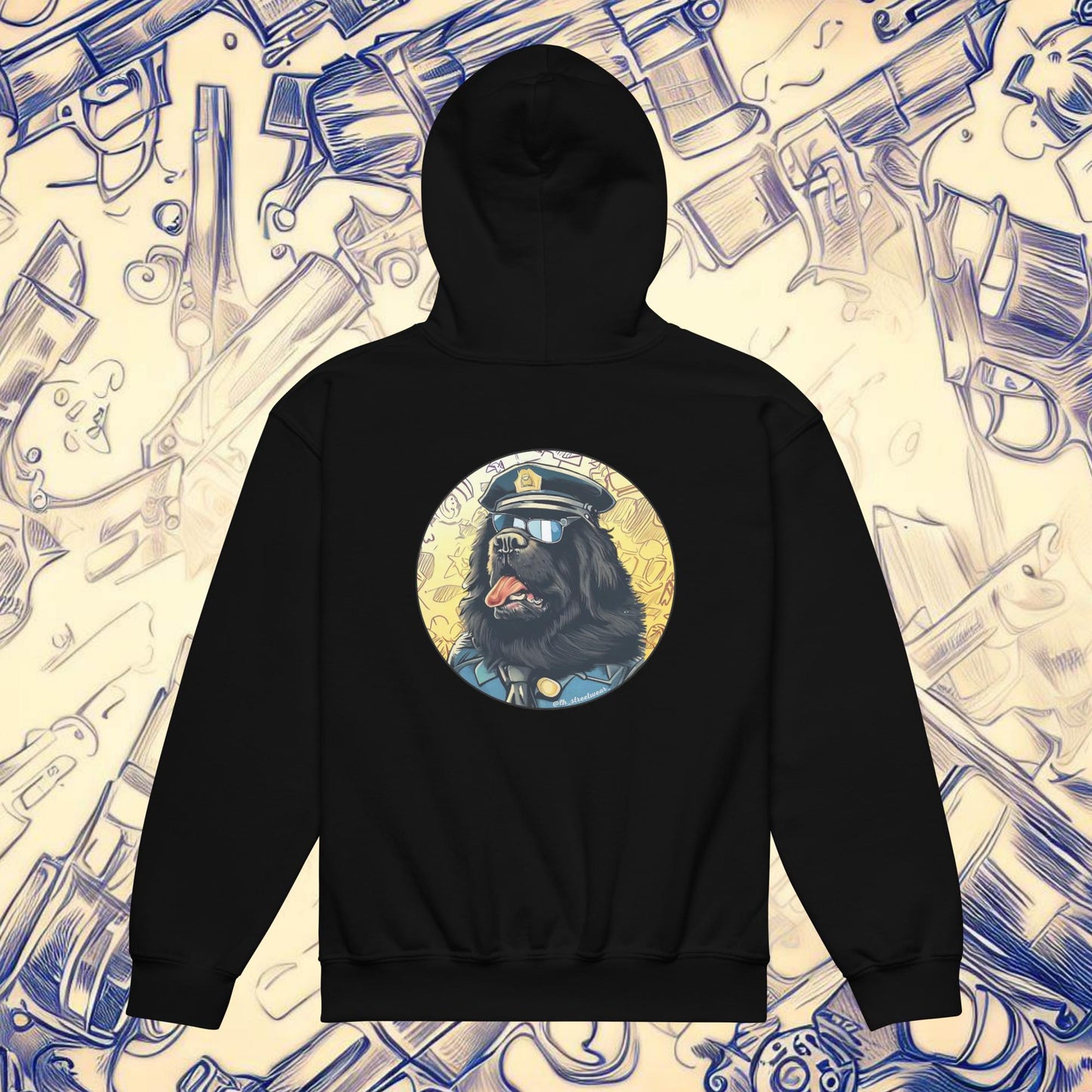 Dog Police - Unisex Youth Heavy Blend Hoodie, rear image