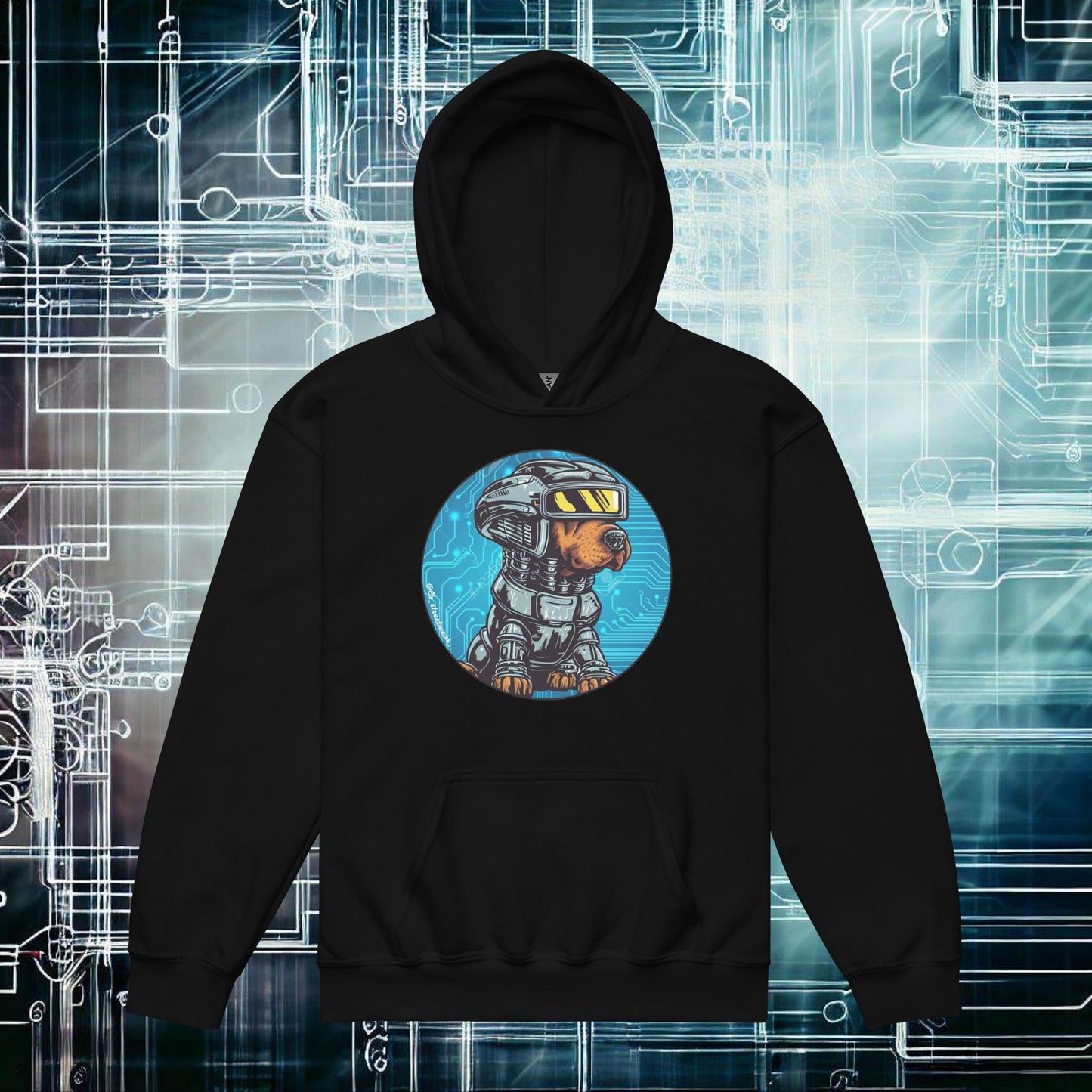 RoboDog - Unisex Youth Heavy Blend Hoodie, front image