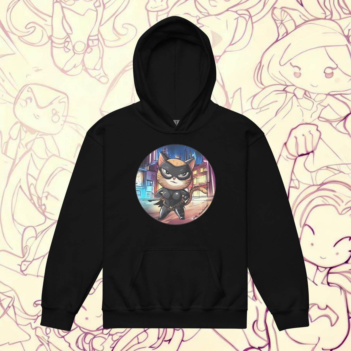 CatGata - Unisex Youth Heavy Blend Hoodie, front image