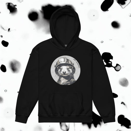 Mining Ferret - Unisex Youth Heavy Blend Hoodie, front image