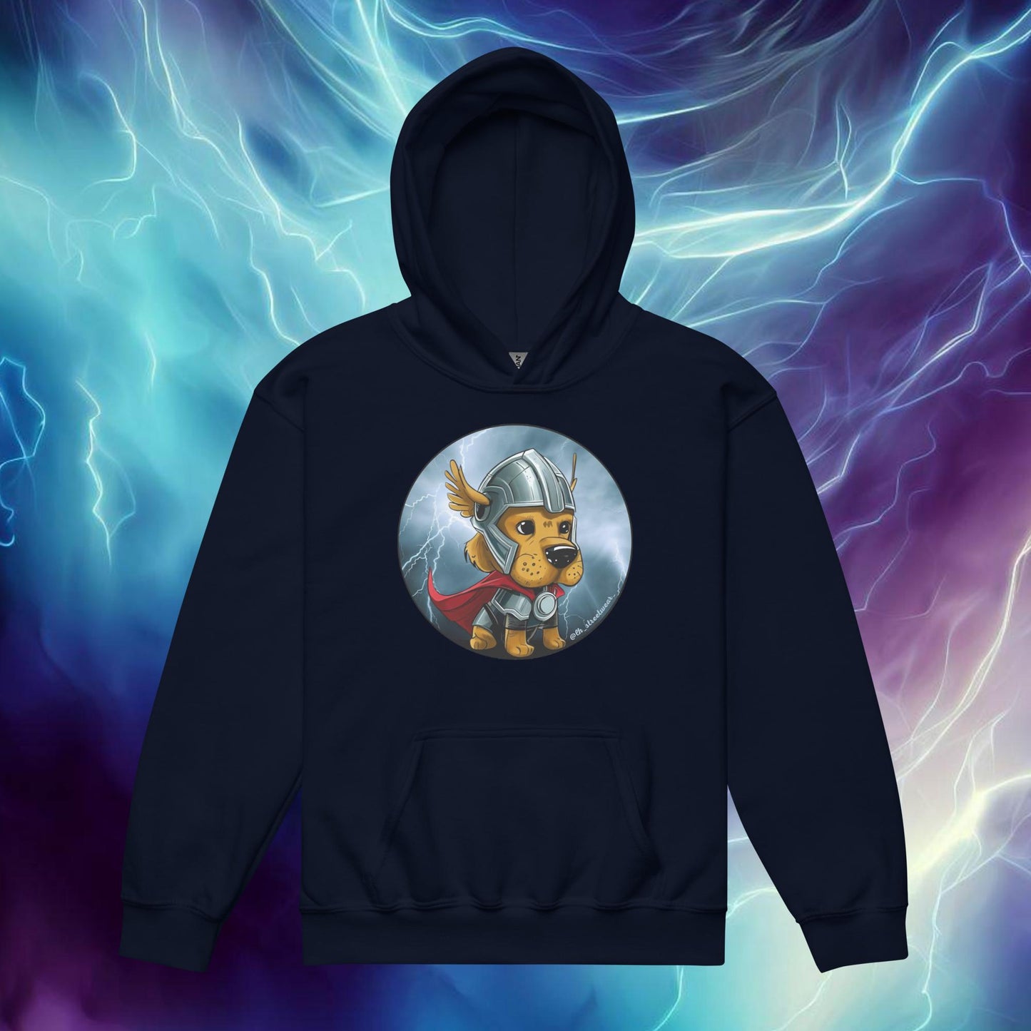 Thor Dog - Unisex Youth Heavy Blend Hoodie, front image