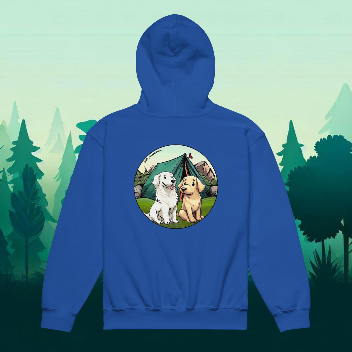 Retrievers - Unisex Youth Heavy Blend Hoodie, rear image