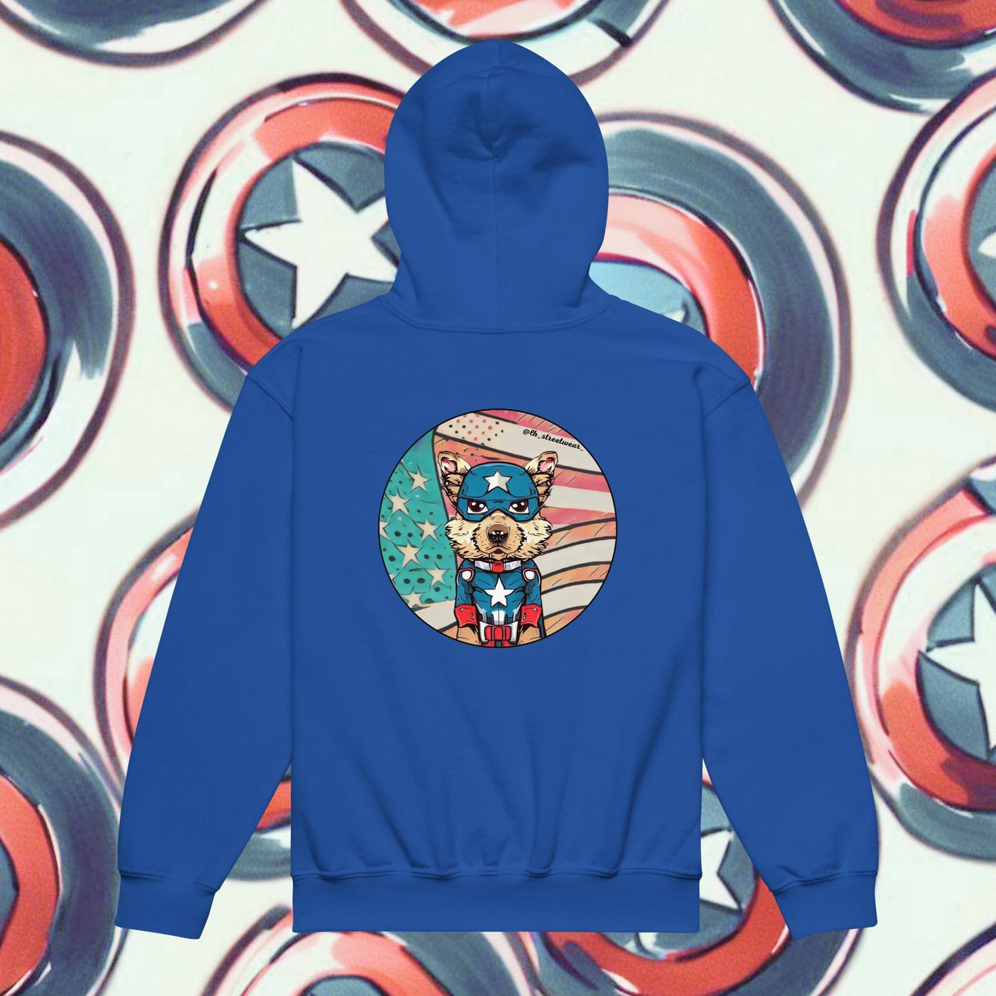 Capt Dog - Unisex Heavy Blend Hoodie, rear image