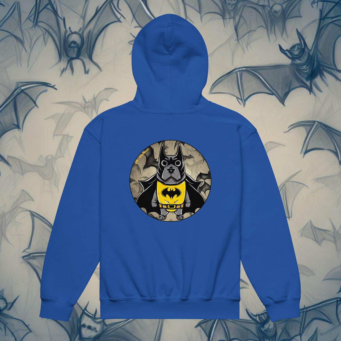 BatDog - Sudadera unisex con capucha infantil, imagen trasera