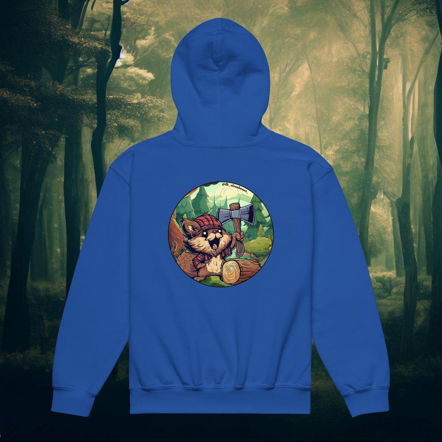 Wood Squirrel - Unisex Heavy Blend Hoodie, rear image