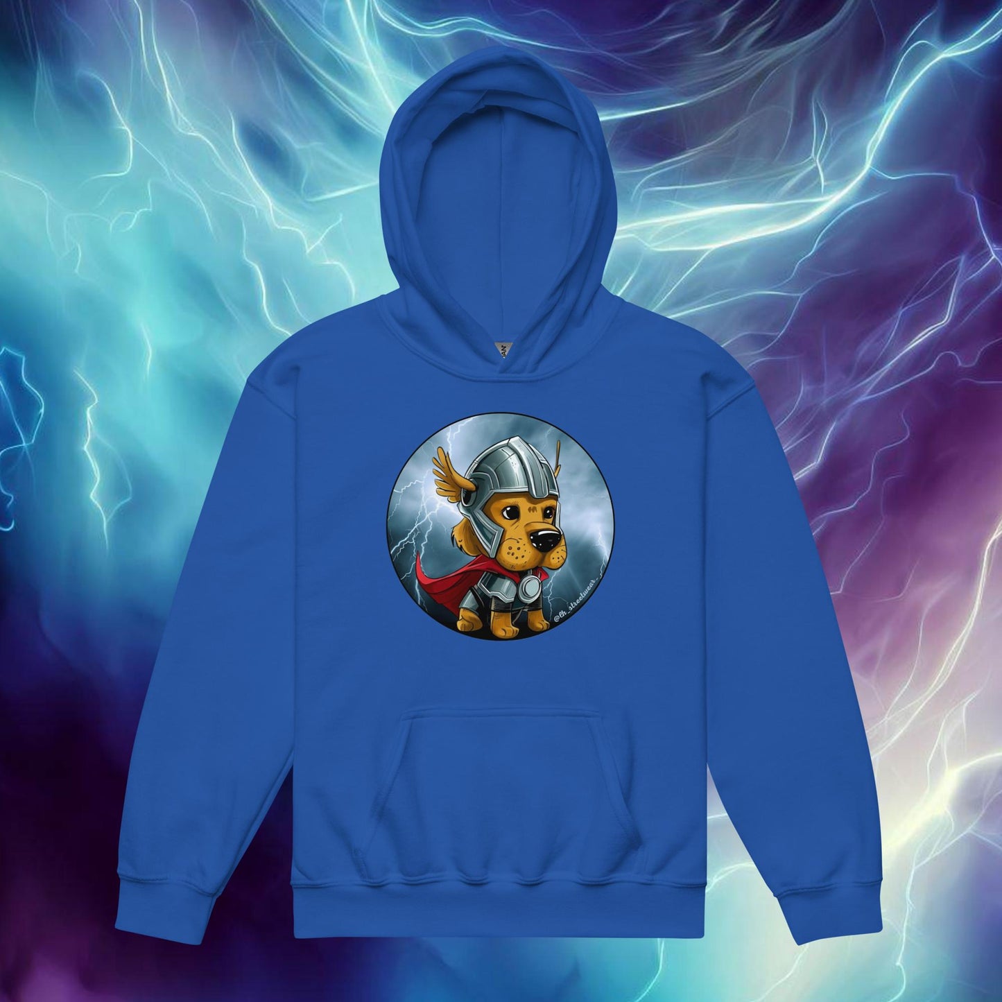 Thor Dog - Unisex Youth Heavy Blend Hoodie, front image