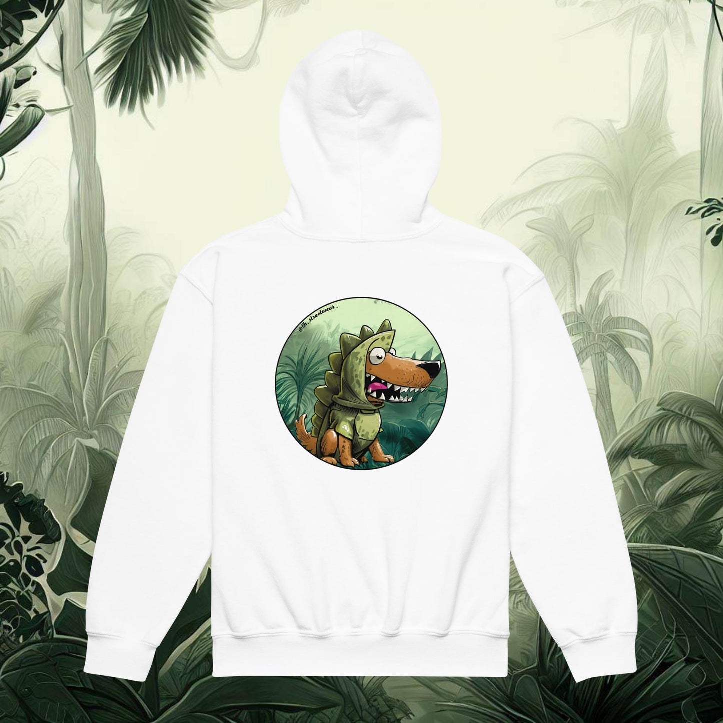 Jurassic Can - Unisex Youth Heavy Blend Hoodie, rear image