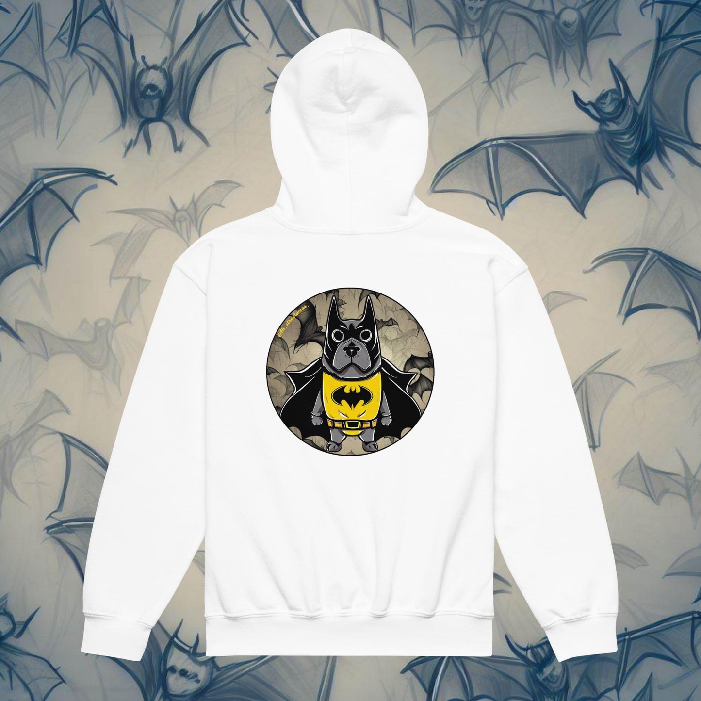 BatDog - Unisex Youth Heavy Blend Hoodie, rear image