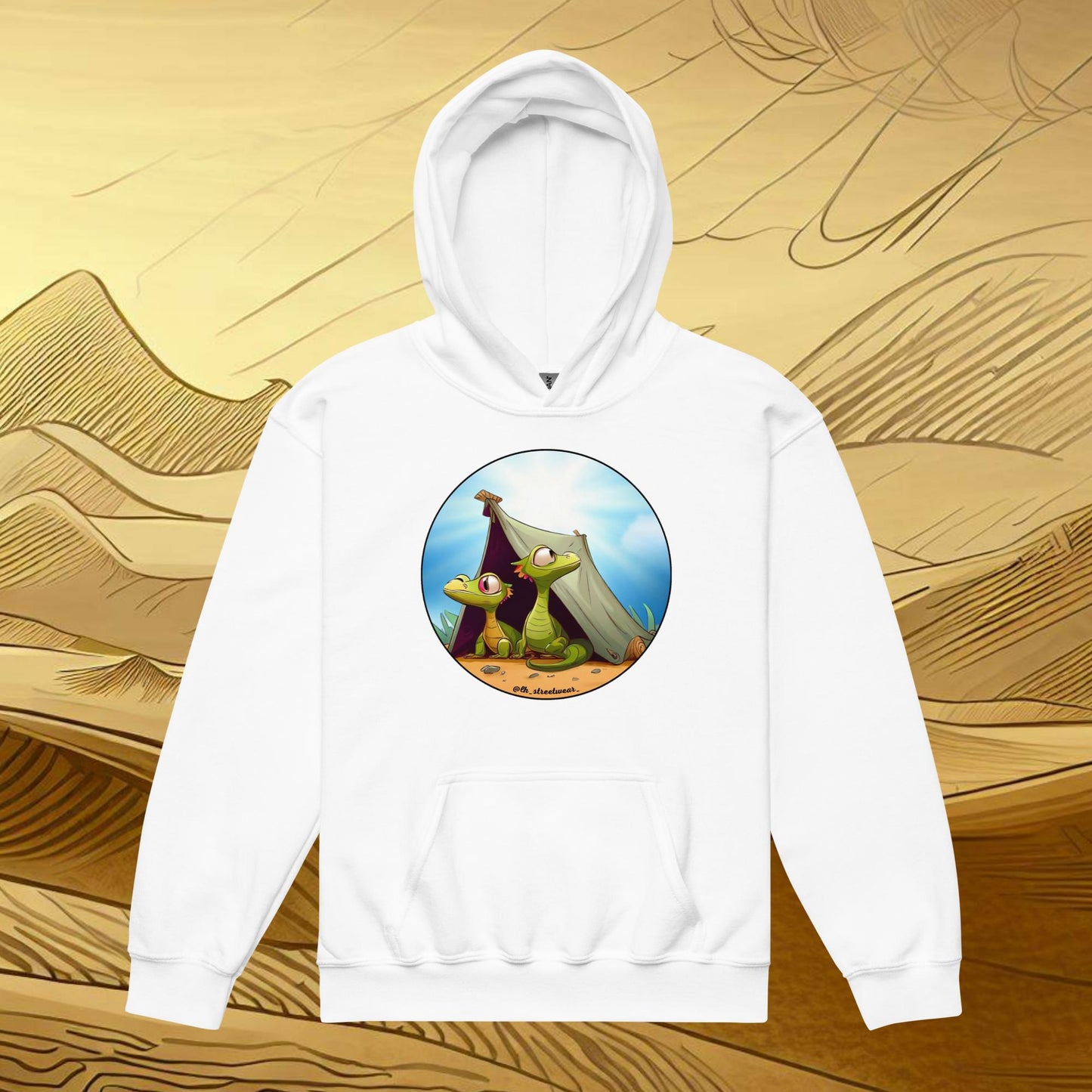 Camper Lizards - Unisex Youth Heavy Blend Hoodie, front image