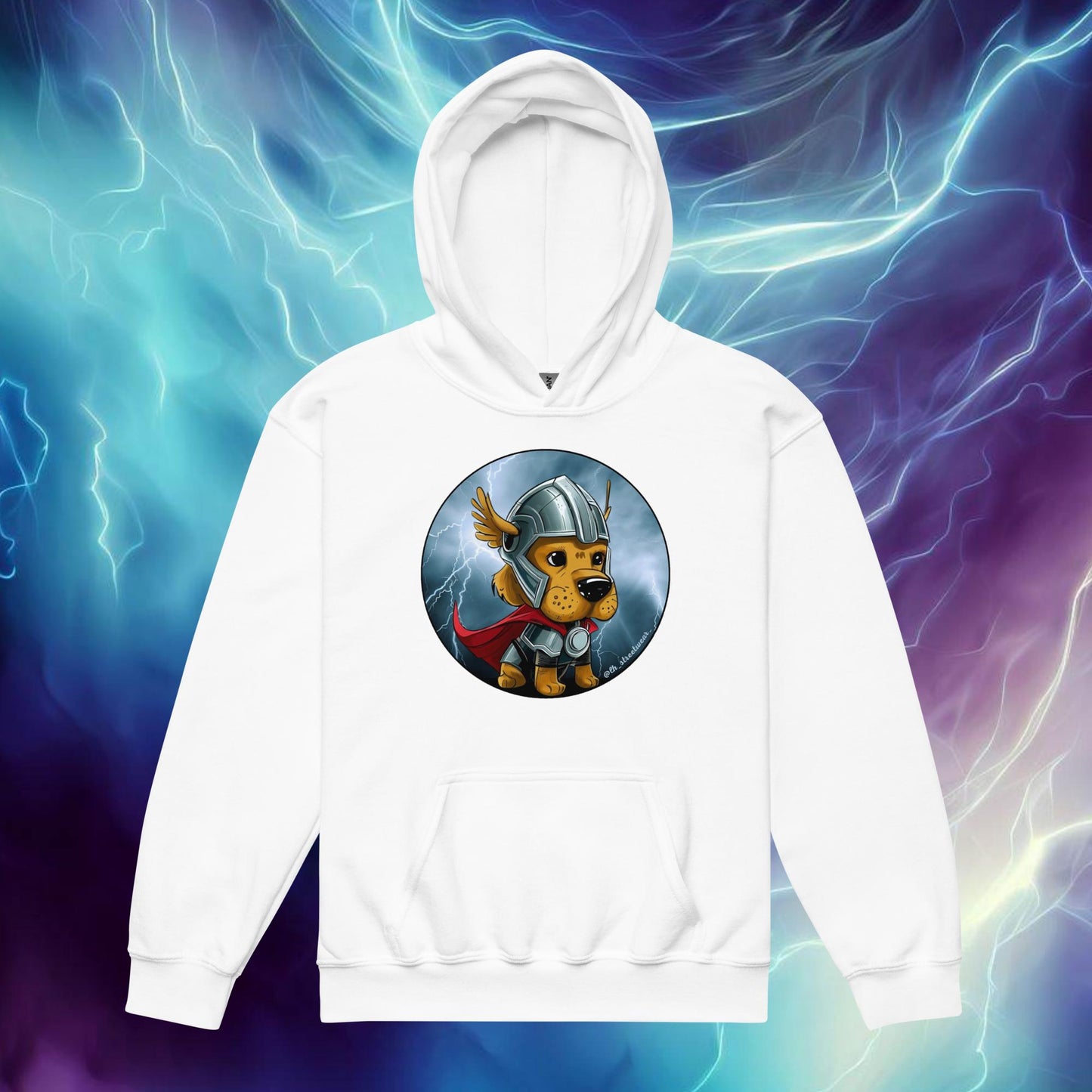 Thor Dog - Unisex Youth Heavy Blend Hoodie, front image