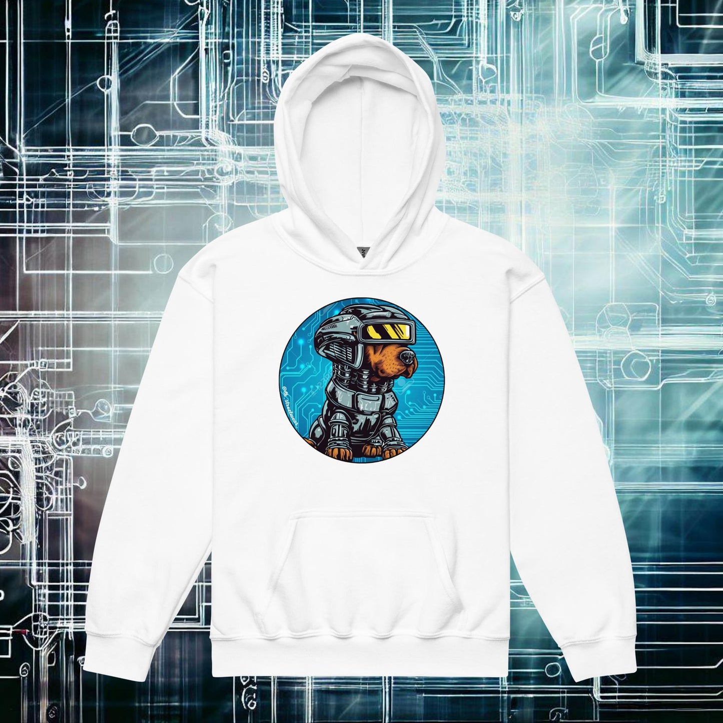 RoboDog - Unisex Youth Heavy Blend Hoodie, front image